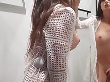 Fapping in the supermarket's fitting guest room