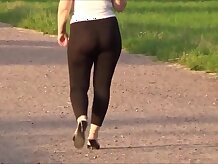 Dark-Hued stretch pants three