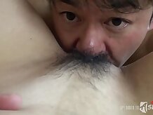 Asian school doll is railing a rigid spunk-pump in a motel guest room, free-for-all of any charge