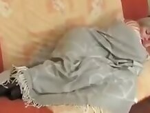 This guy surprises his naked sleeping stepmom with his cock