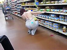 Candid sexy ugly girl showing off in a see-thru Vestido