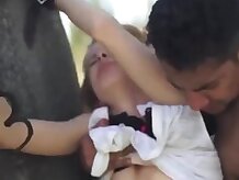 Brutal Dom Slamming Teens Pussy Outdoors