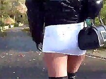 PUBLIC Sexy mini skirt & overknee boots