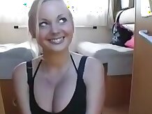 Busty German girl masturbation and fuck