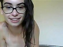 Teen brunette fuck hairy pussy blowjob cum facial