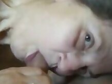Grandma wanks and sucks