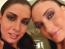 Sperm Swap Brunettes swap cum after ass fuck