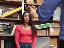 Gorgeous babe punished with dick