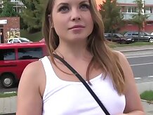 PublicAgent Cute teen rusa follada al aire libre por polla grande