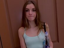 TEEN, 19, follada en CASTING audición